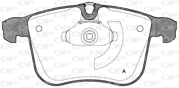 OPEN PARTS Комплект тормозных колодок, дисковый тормоз BPA1053.00